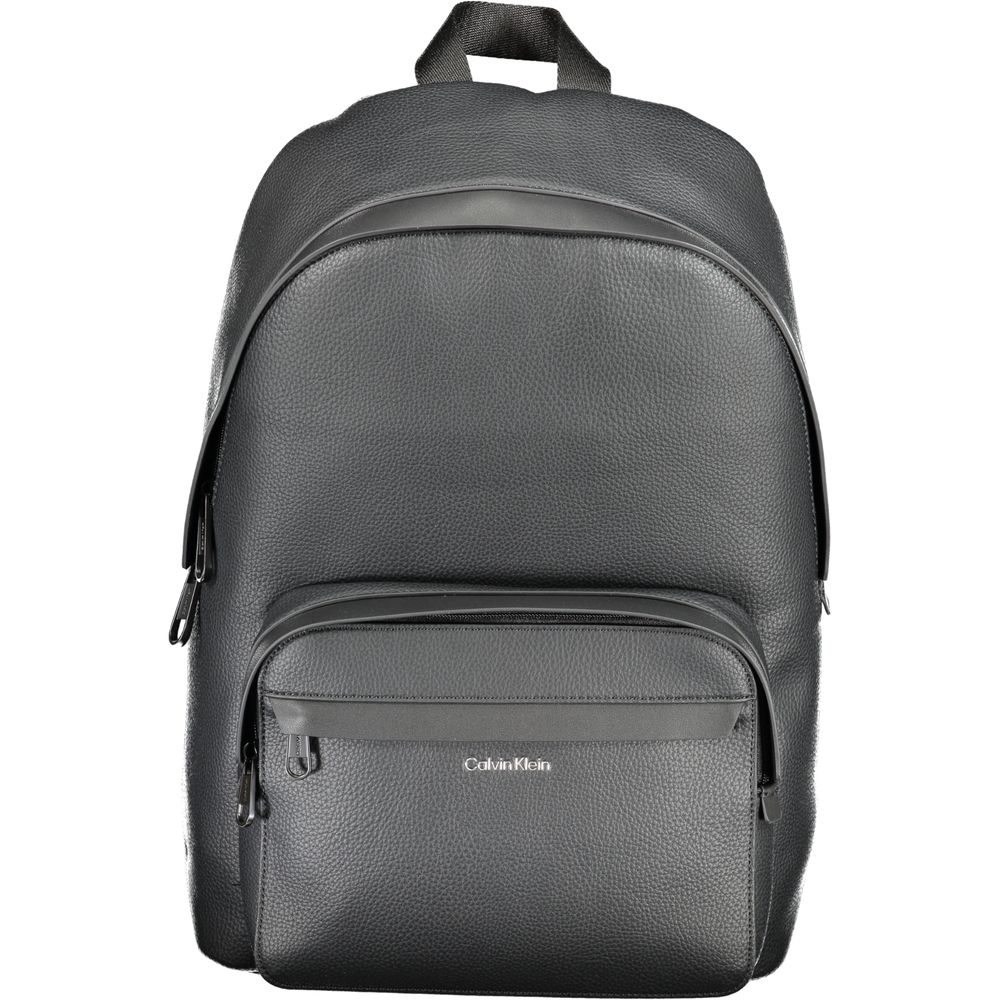 Schwarzer Polyester-Rucksack