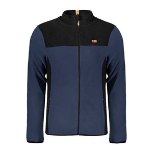 Blauer Polyesterpullover