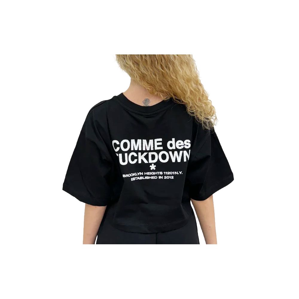 Schwarze Baumwolloberteile und T-Shirts