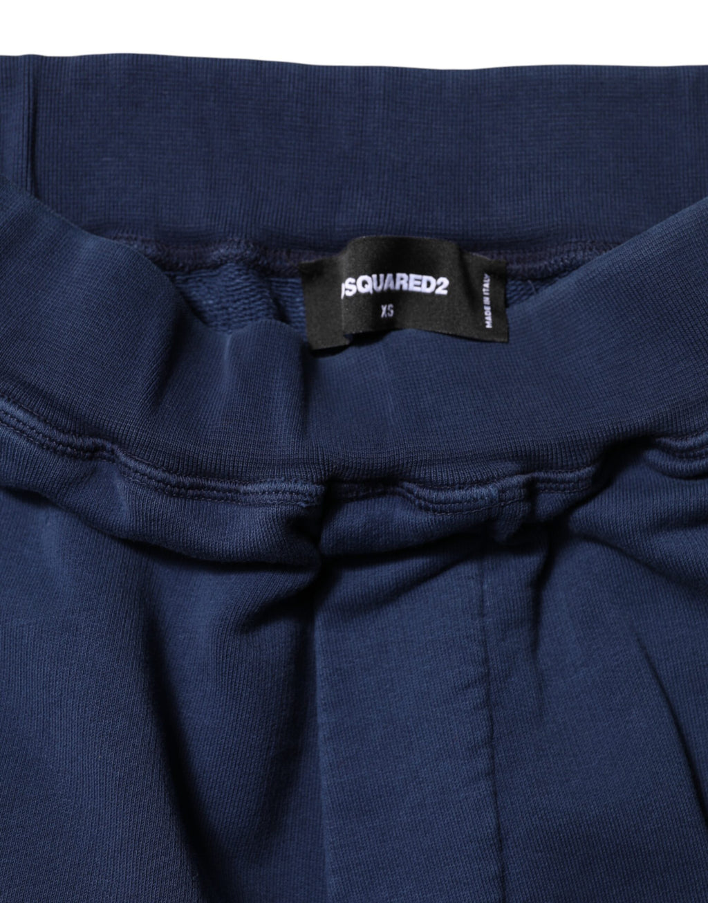 Blaue Jogginghose aus Baumwolle mit mittlerer Taille