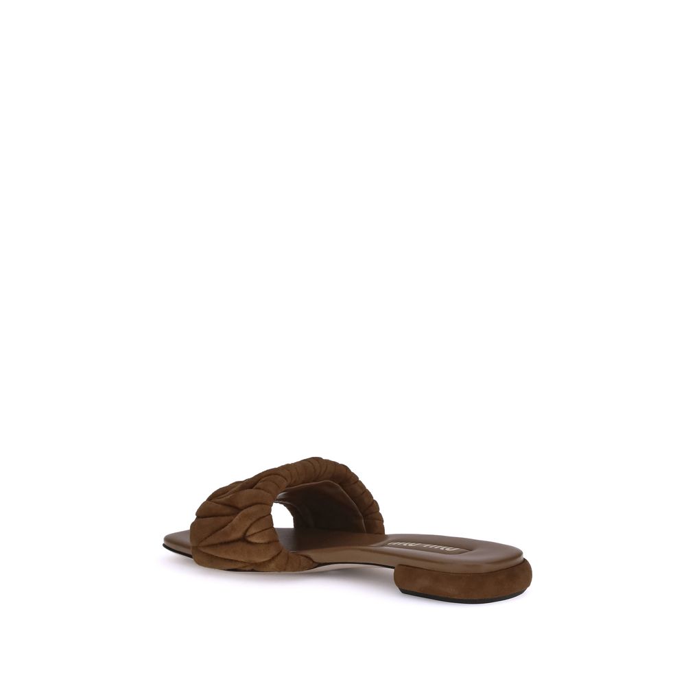 Sandalen aus Matelassé-Nappaleder