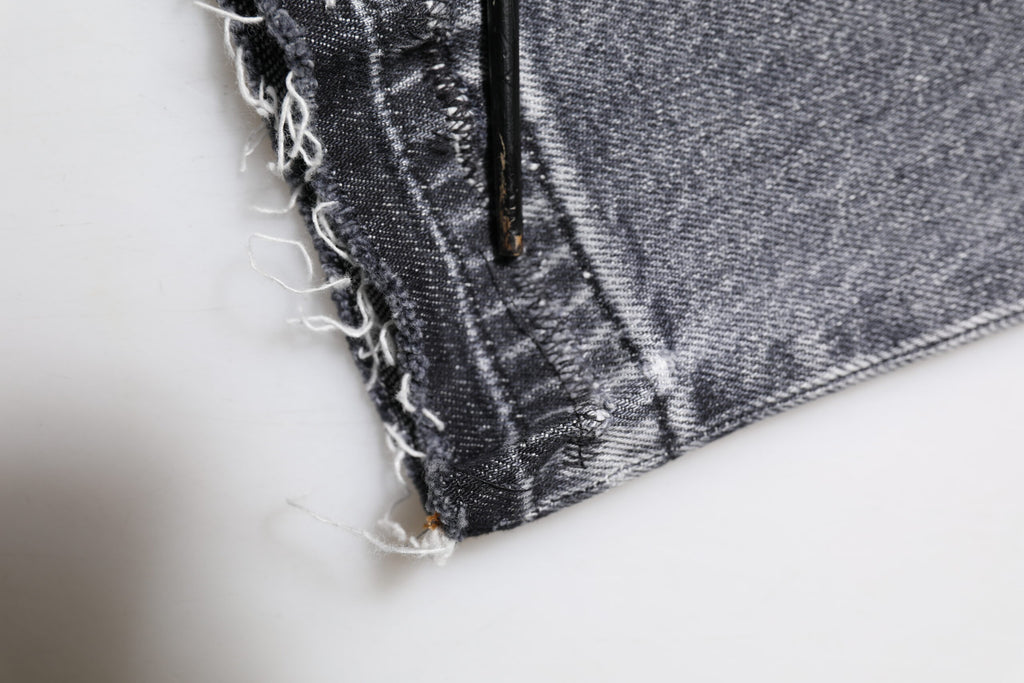 Graue Skinny-Jeans aus Baumwolle