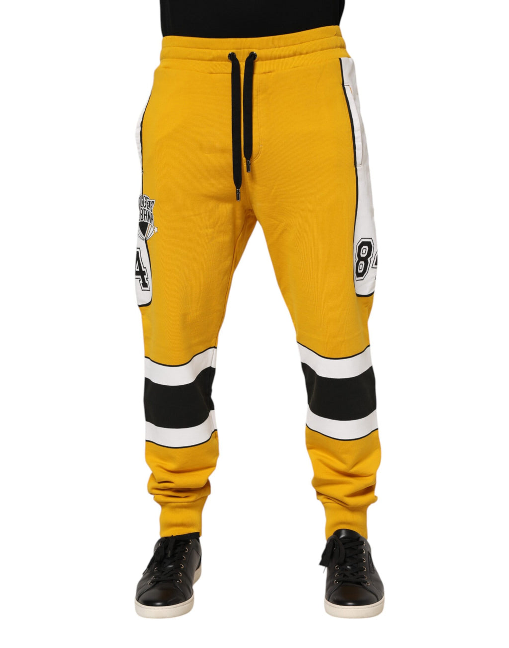 Dolce & Gabbana Yellow Cotton Jogger Skinny Sweatpants Pants