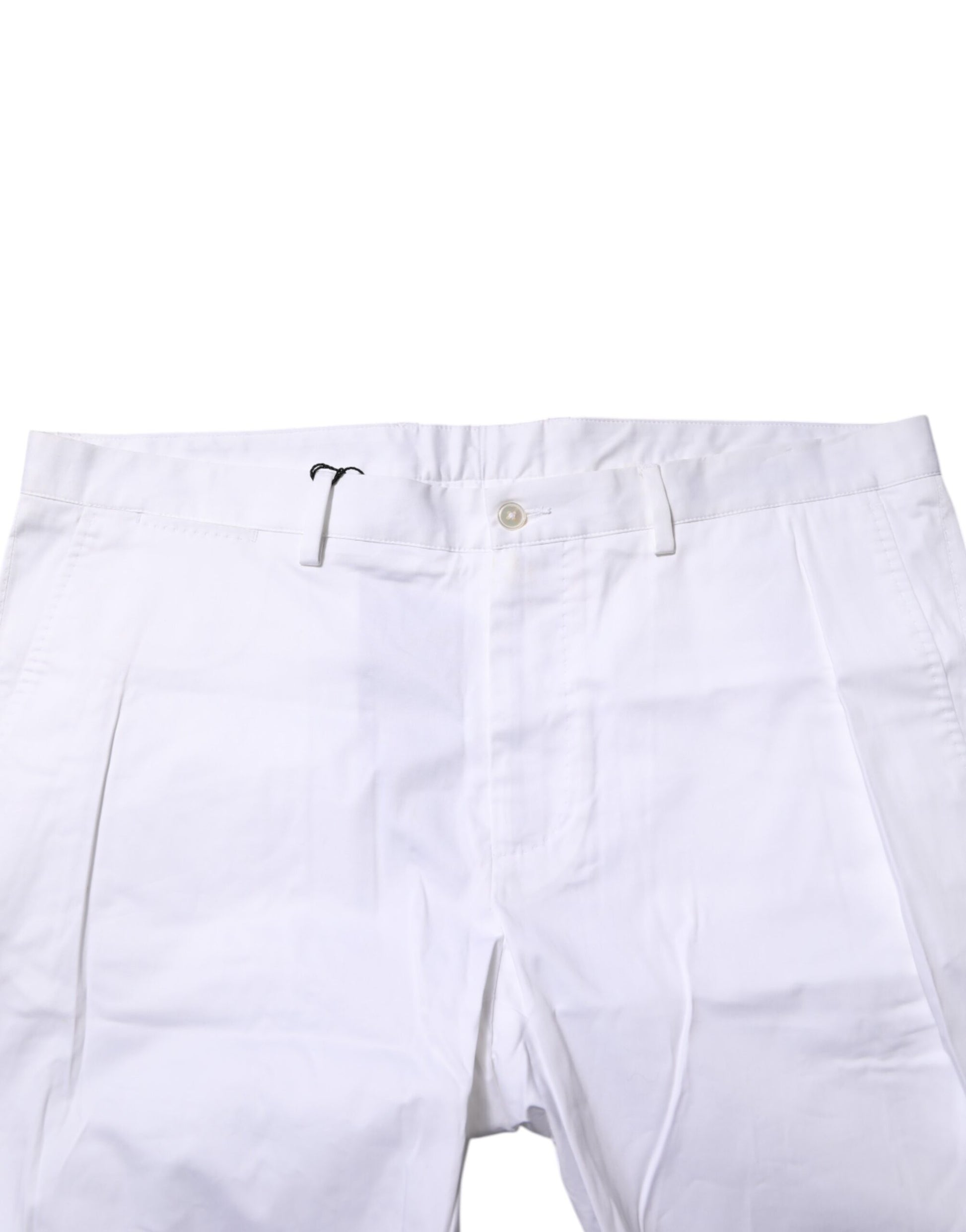 Dolce & Gabbana White Chinos Cotton Stretch Casual Shorts