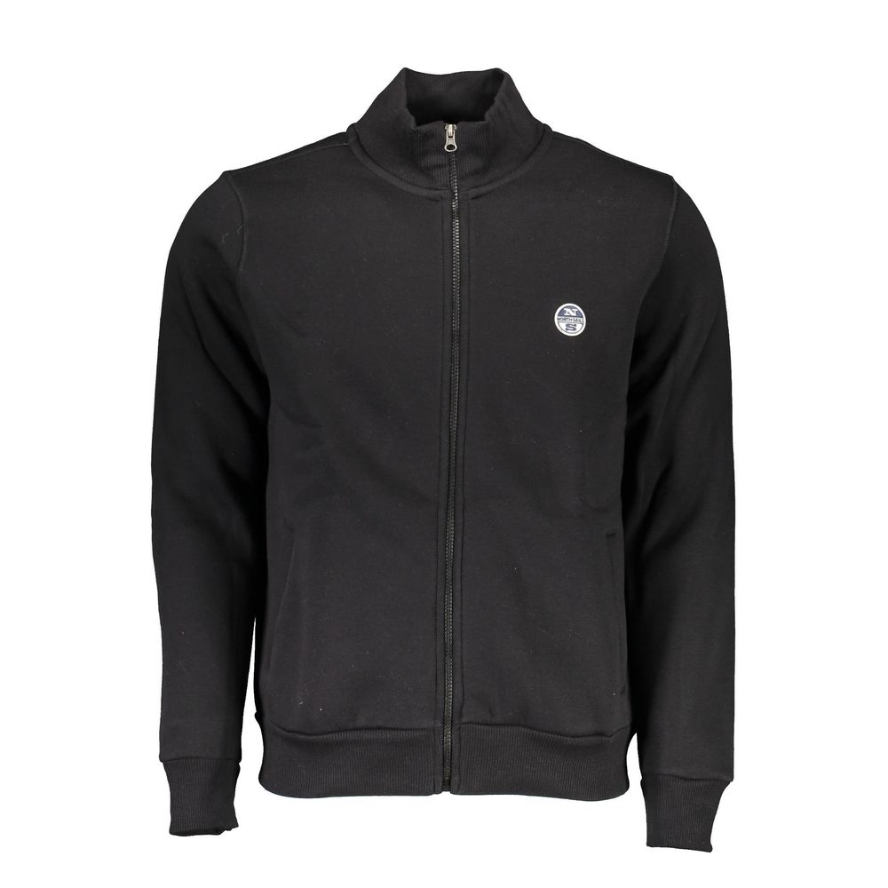 Schwarzer Baumwollpullover
