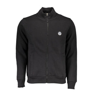 Schwarzer Baumwollpullover