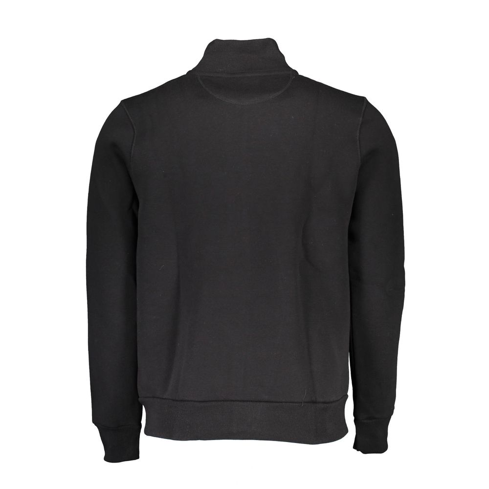 Schwarzer Baumwollpullover