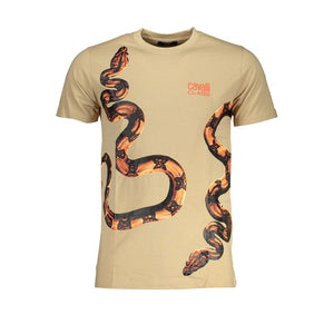 Beiges Baumwoll-T-Shirt