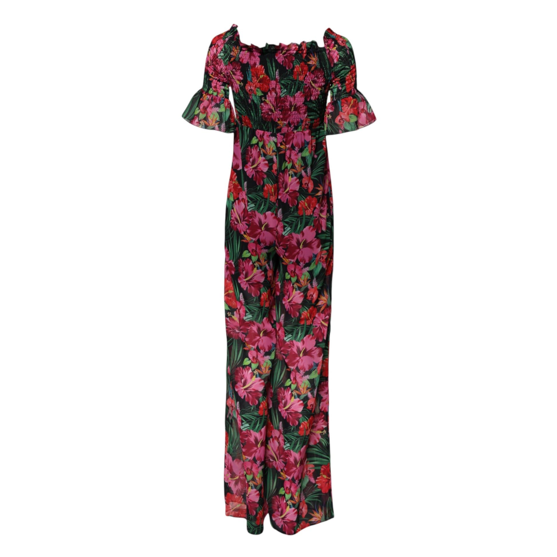 Patrizia Pepe Multicolor Floral Print Overall Jumpsuit Dress