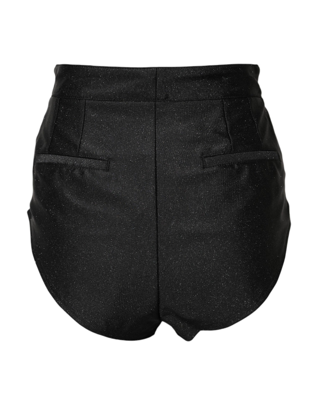 Schwarze Viskose-Hotpants mit hoher Taille