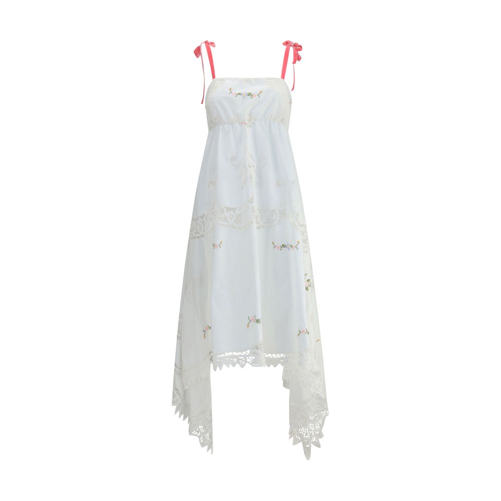 Asymmetrisches langes Kleid