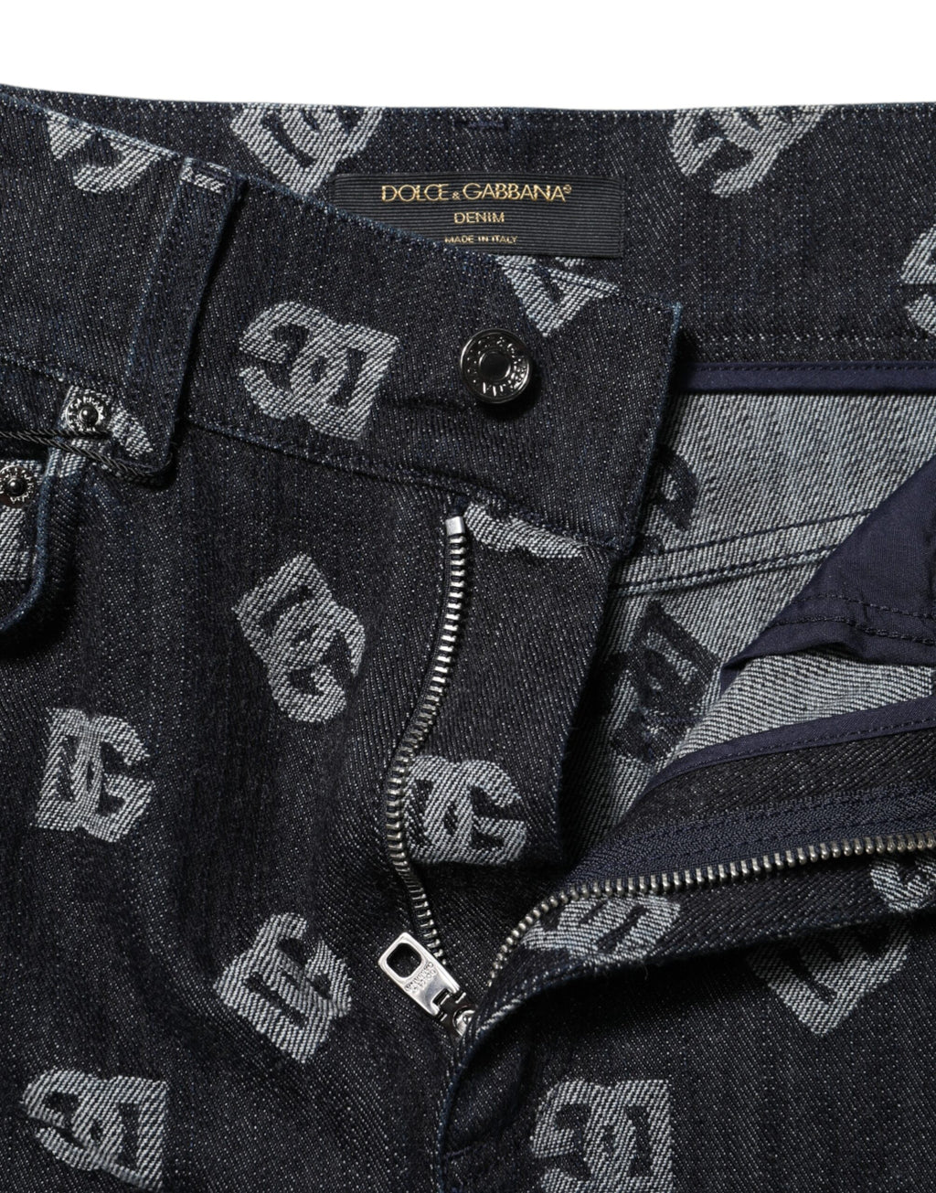 Dolce & Gabbana Black DG Logo High Waist Skinny Denim Jeans