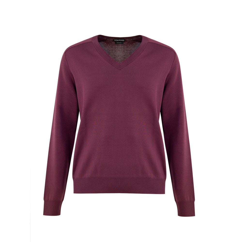 Lila Seidenpullover