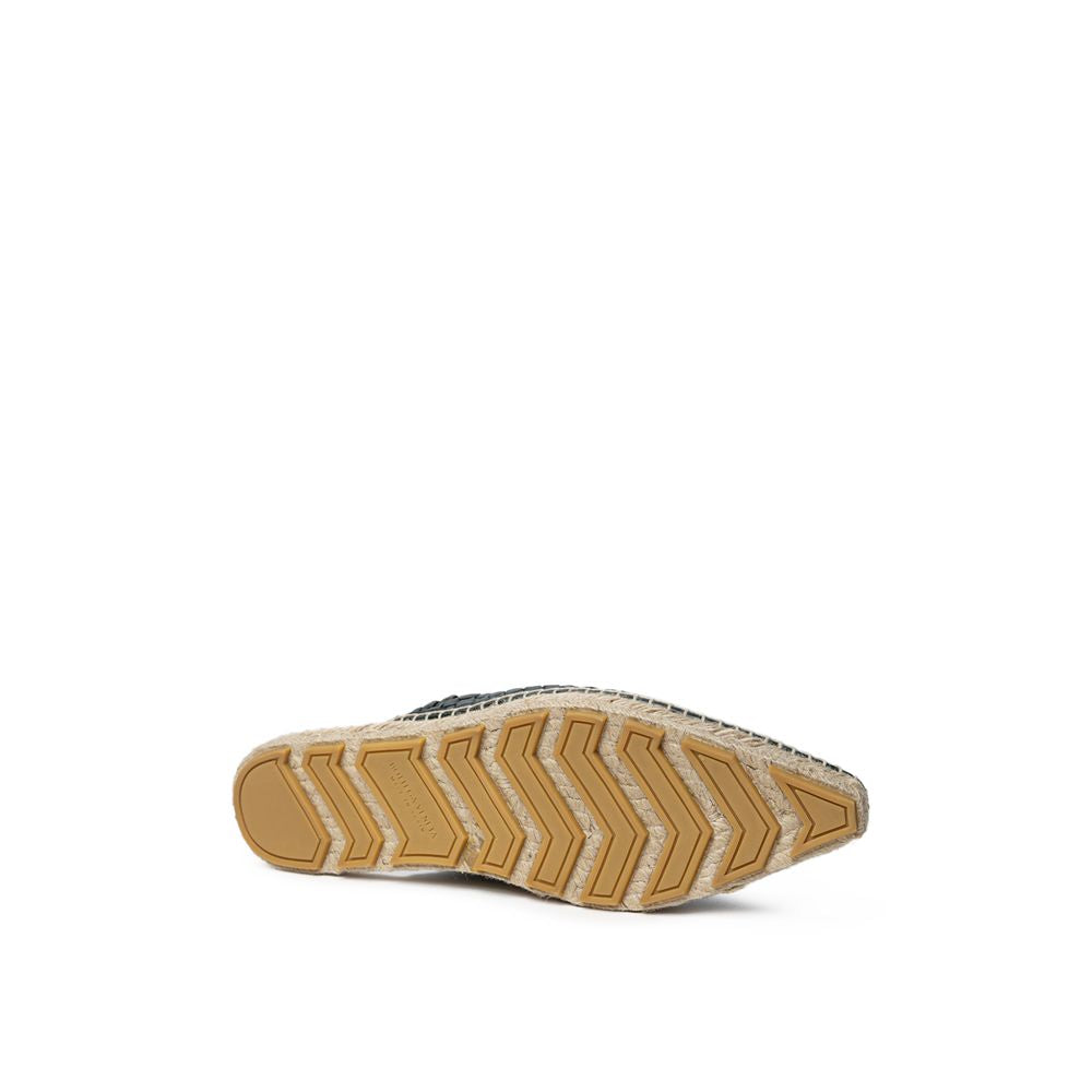 Grüne Espadrilles aus Leder