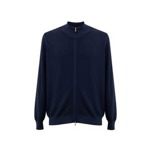 Blaues Woll-T-Shirt