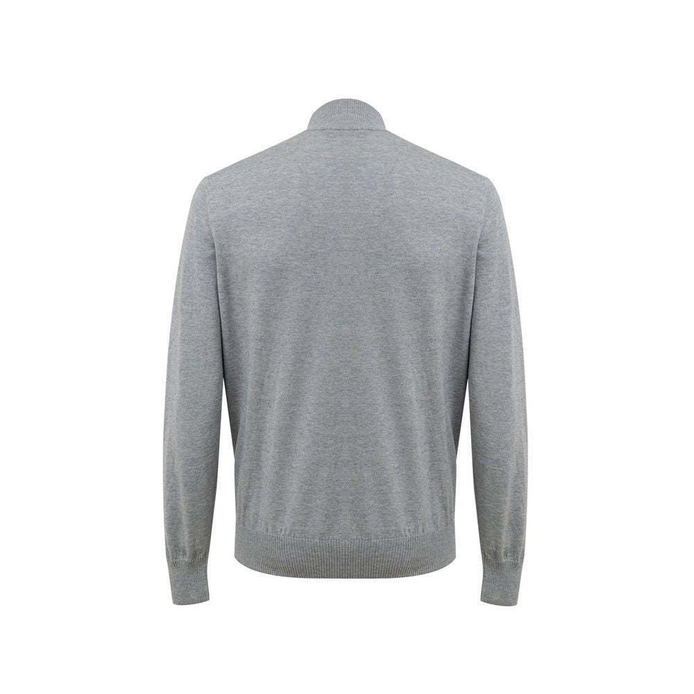 Graue Strickjacke aus Baumwolle
