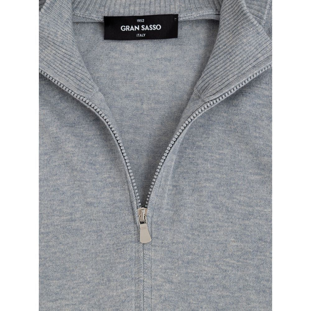 Graue Strickjacke aus Baumwolle
