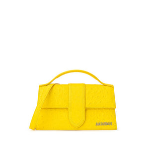 Gelbe Lederhandtasche