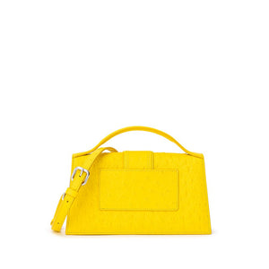 Gelbe Lederhandtasche