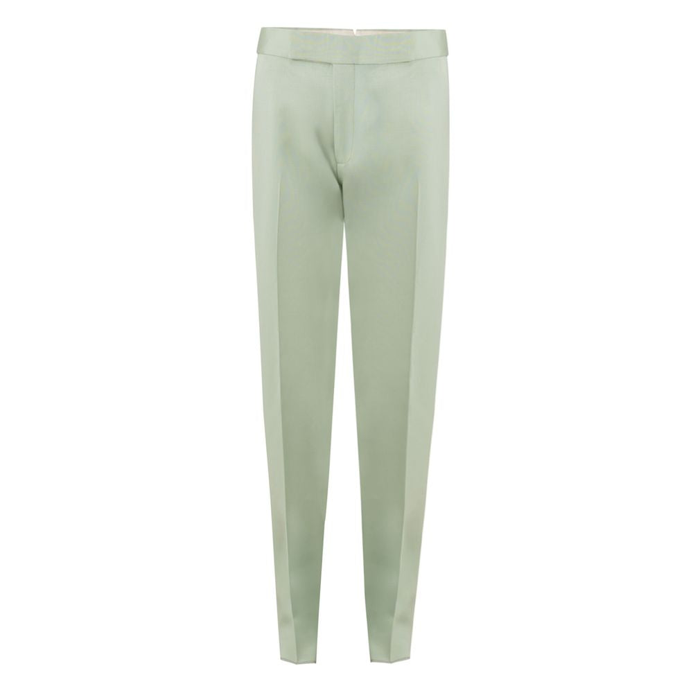 Grüne Chinohose aus Viskose