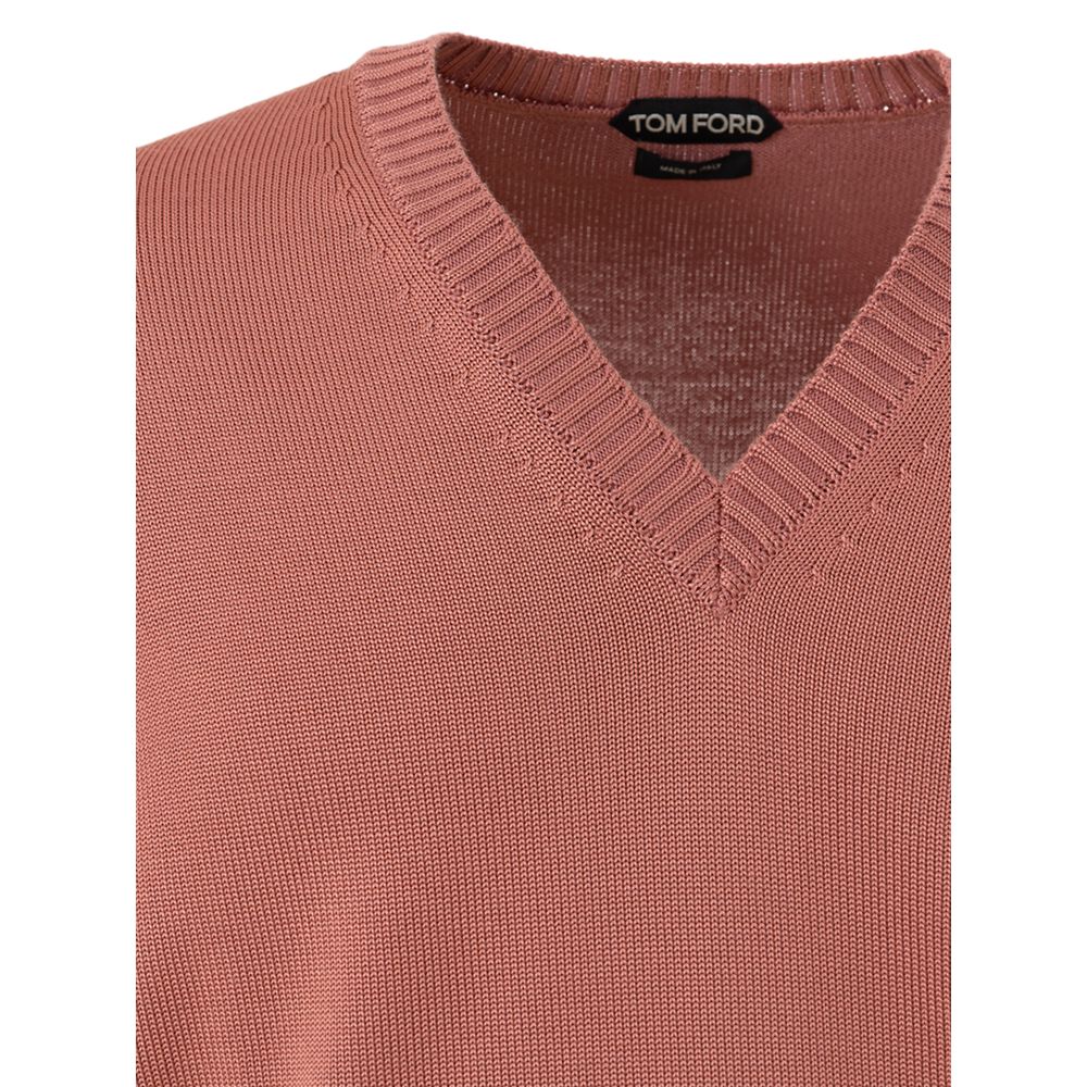 Rosa Seidenpullover