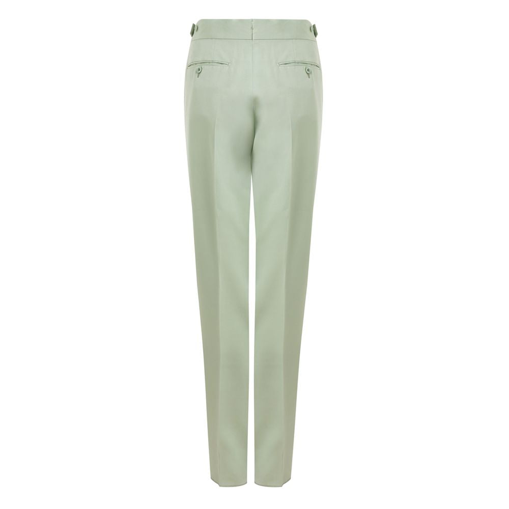 Grüne Chinohose aus Viskose