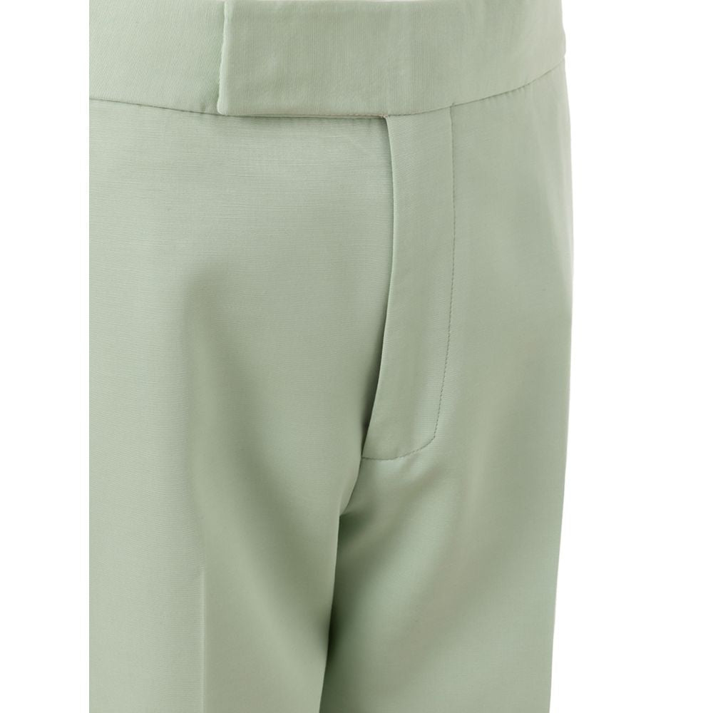 Grüne Chinohose aus Viskose