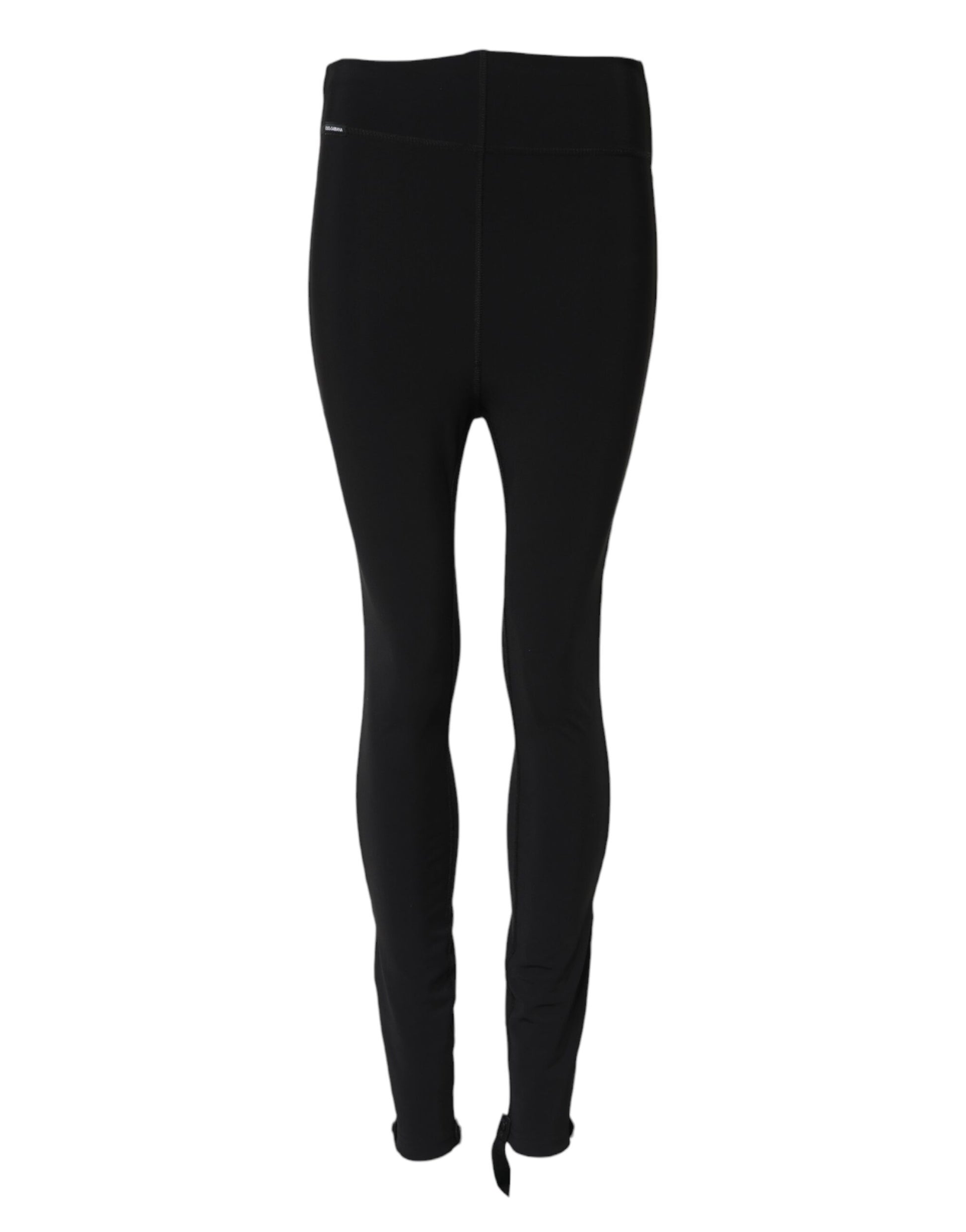 Schwarze Leggings mit hoher Taille 