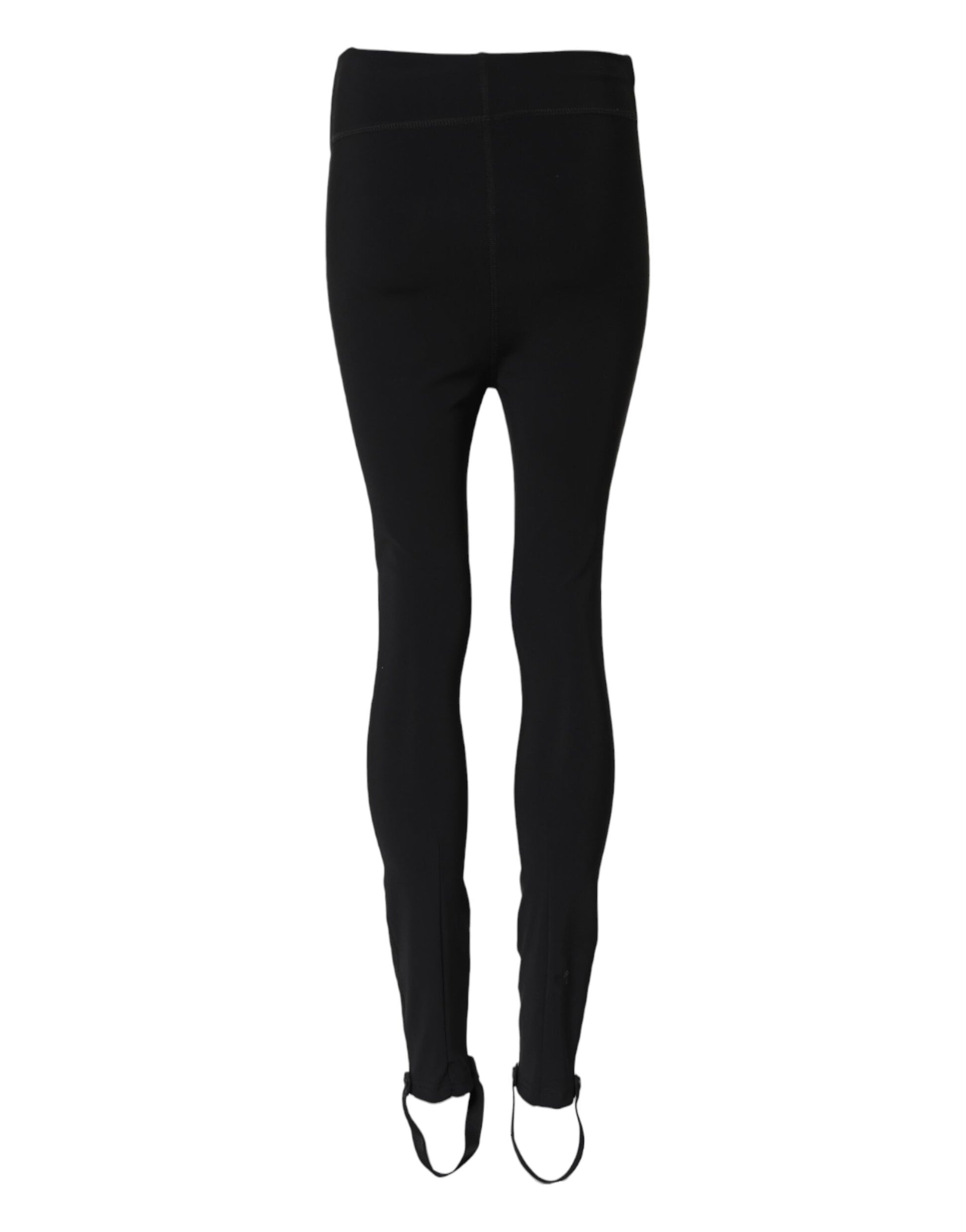 Schwarze Leggings mit hoher Taille 