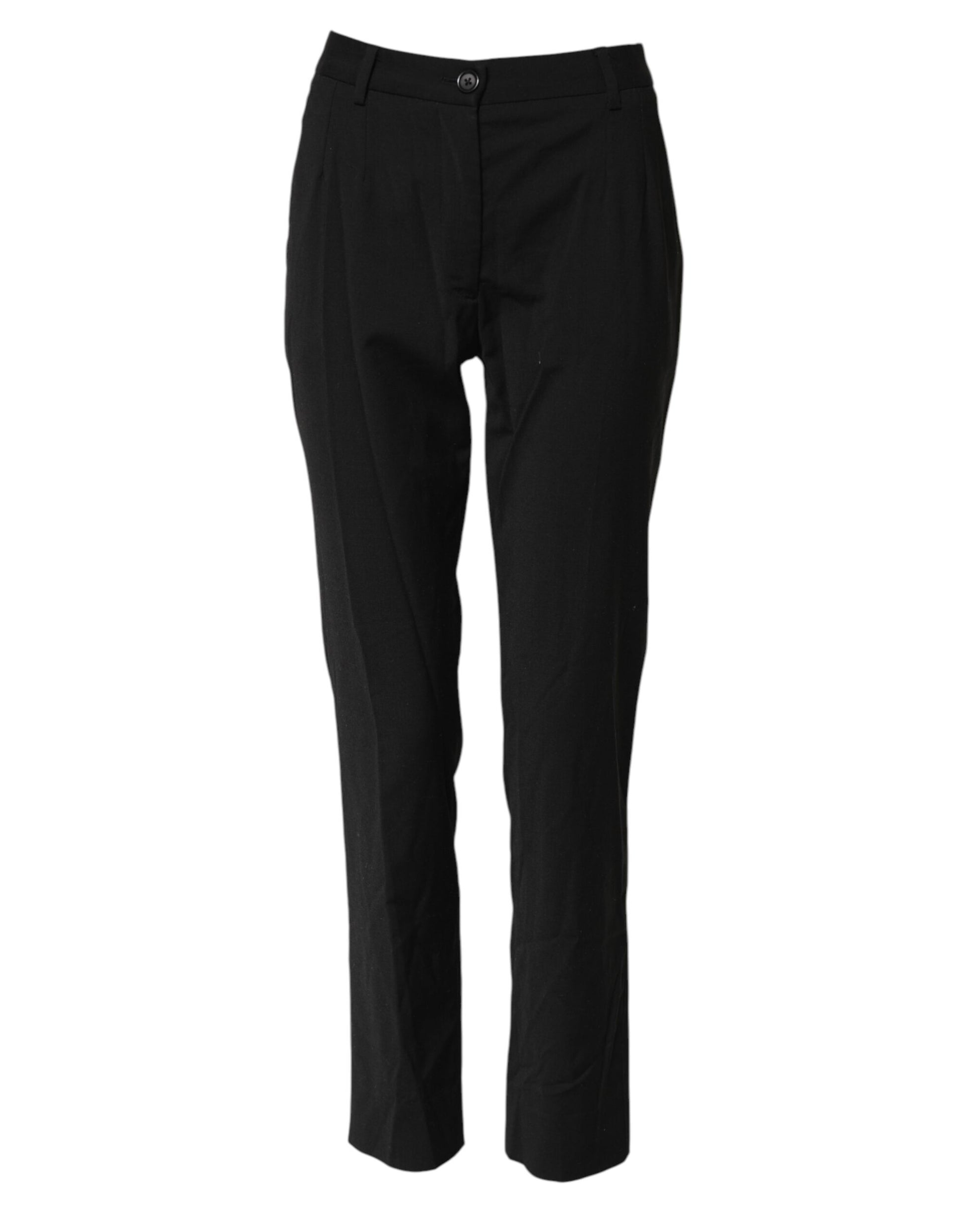 Schwarze STAFF Tapered-Hose mit mittlerer Taille