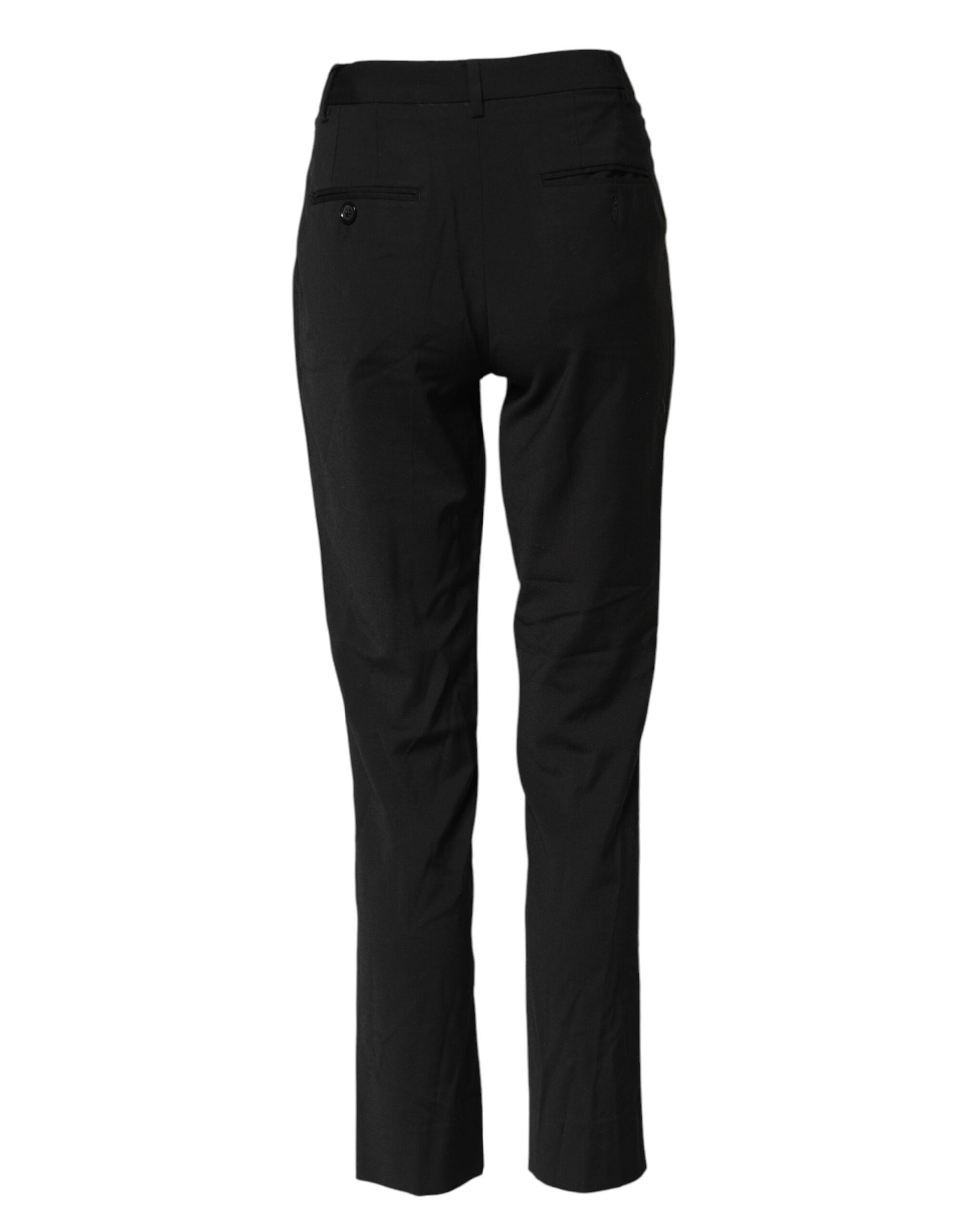 Schwarze STAFF Tapered-Hose mit mittlerer Taille 