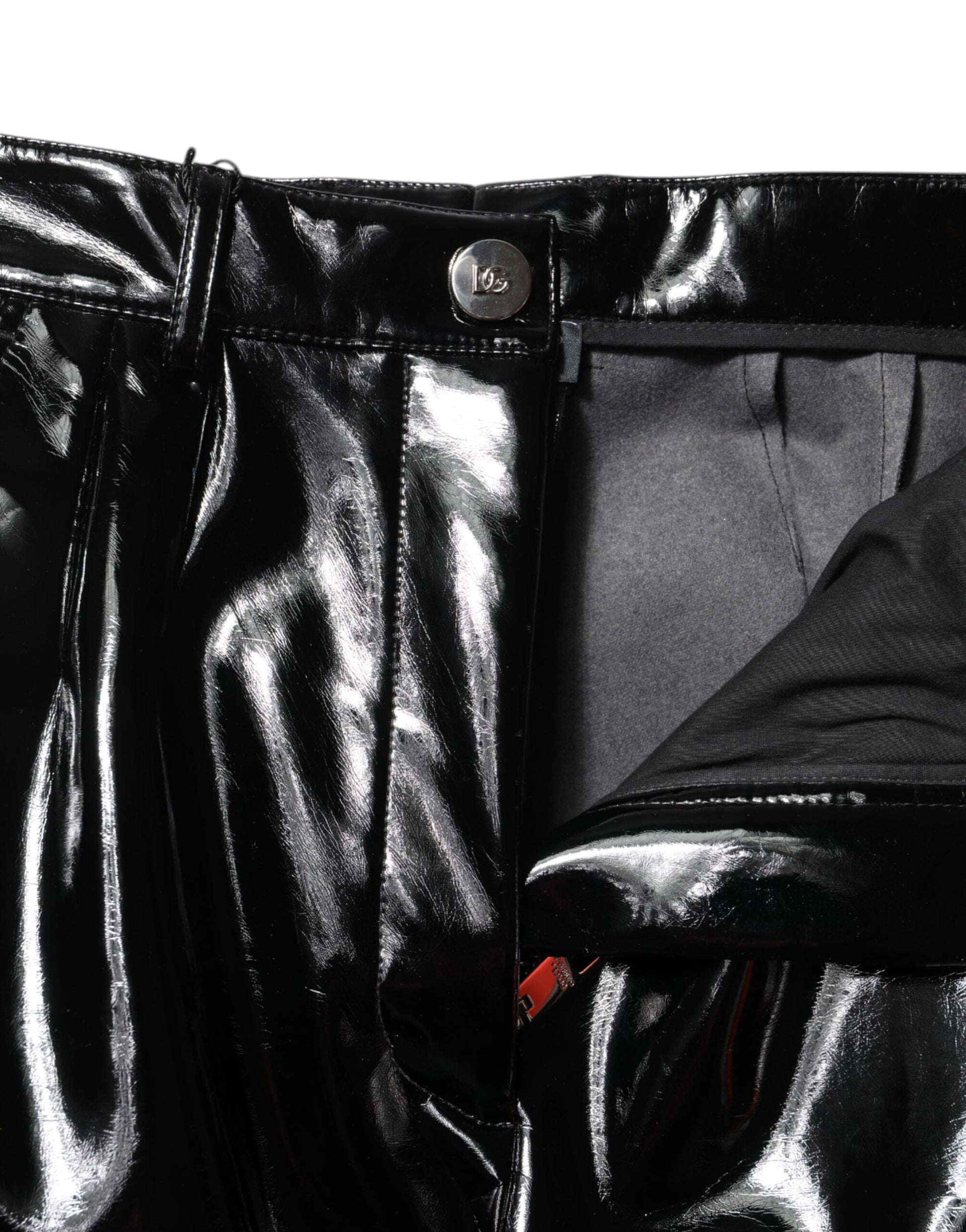 Dolce & Gabbana Black High Waist Cargo Bootcut Pants