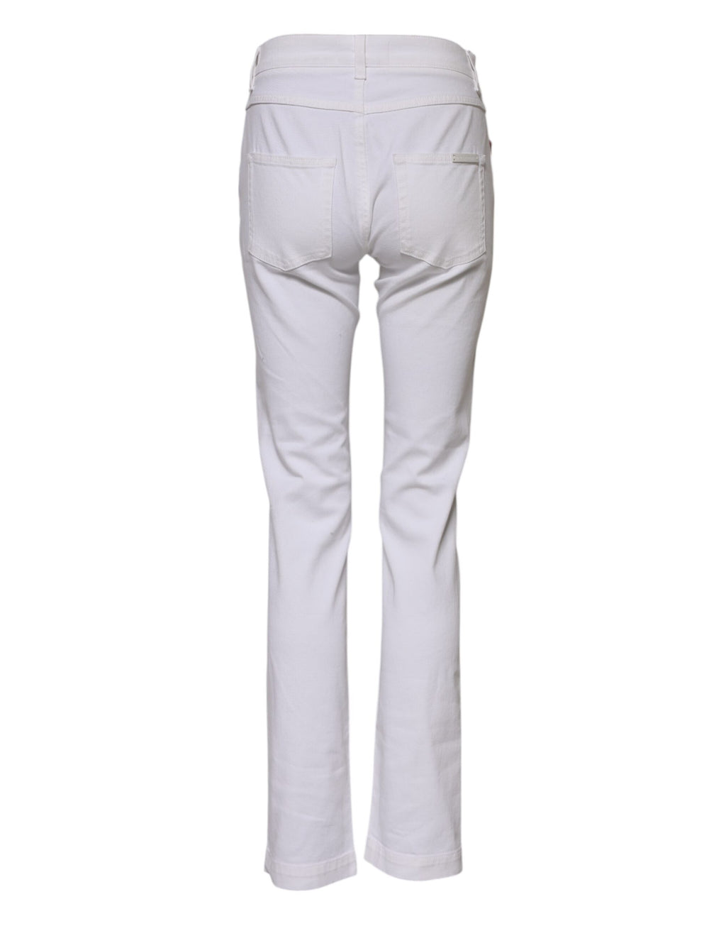 Weiße GIRLY Denim-Jeans mit Blumenstickerei 