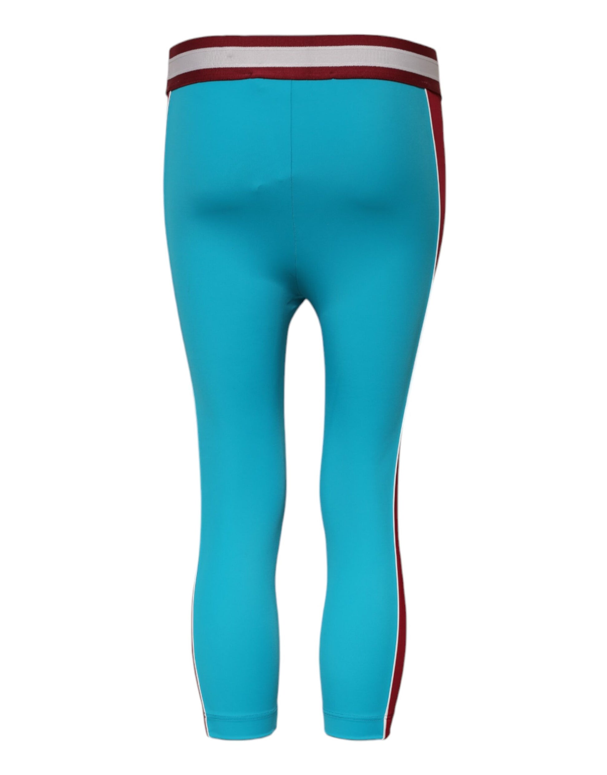 Blaue Slim Fit-Leggings aus Nylon in verkürzter Länge 