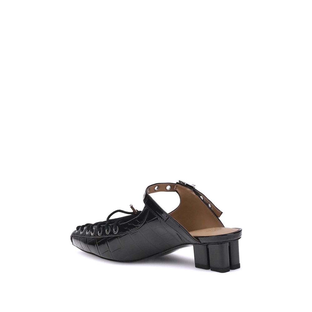 Ganni Black Polyethylene Mules