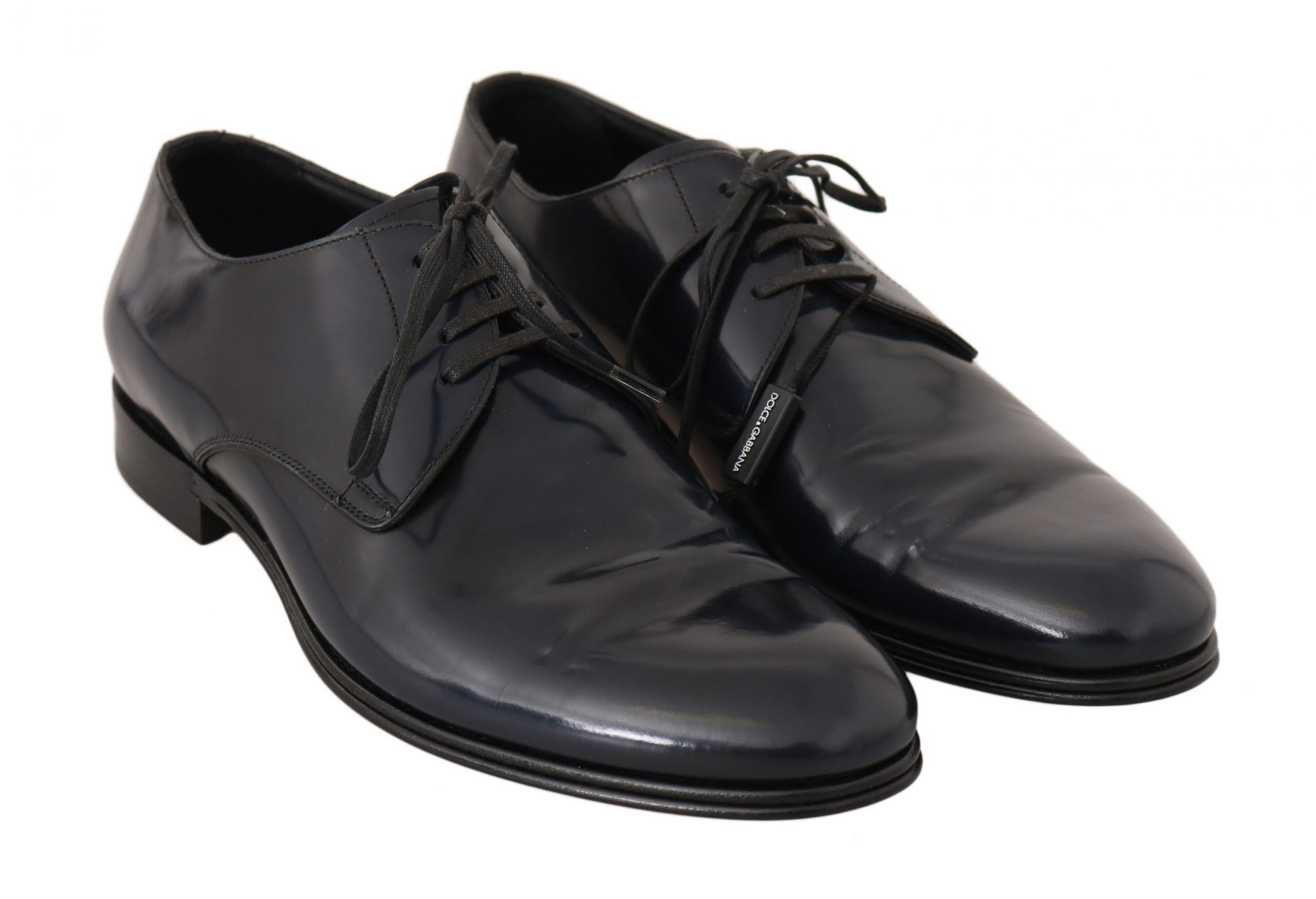 Blaue Leder Derby Formelle Herrenschuhe