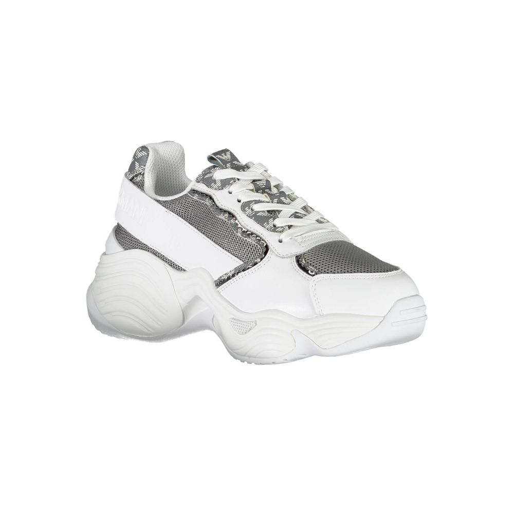 Weißer Polyester-Sneaker