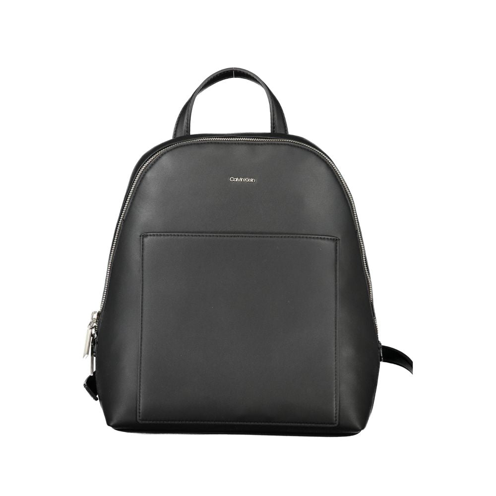 Schwarzer Polyester-Rucksack