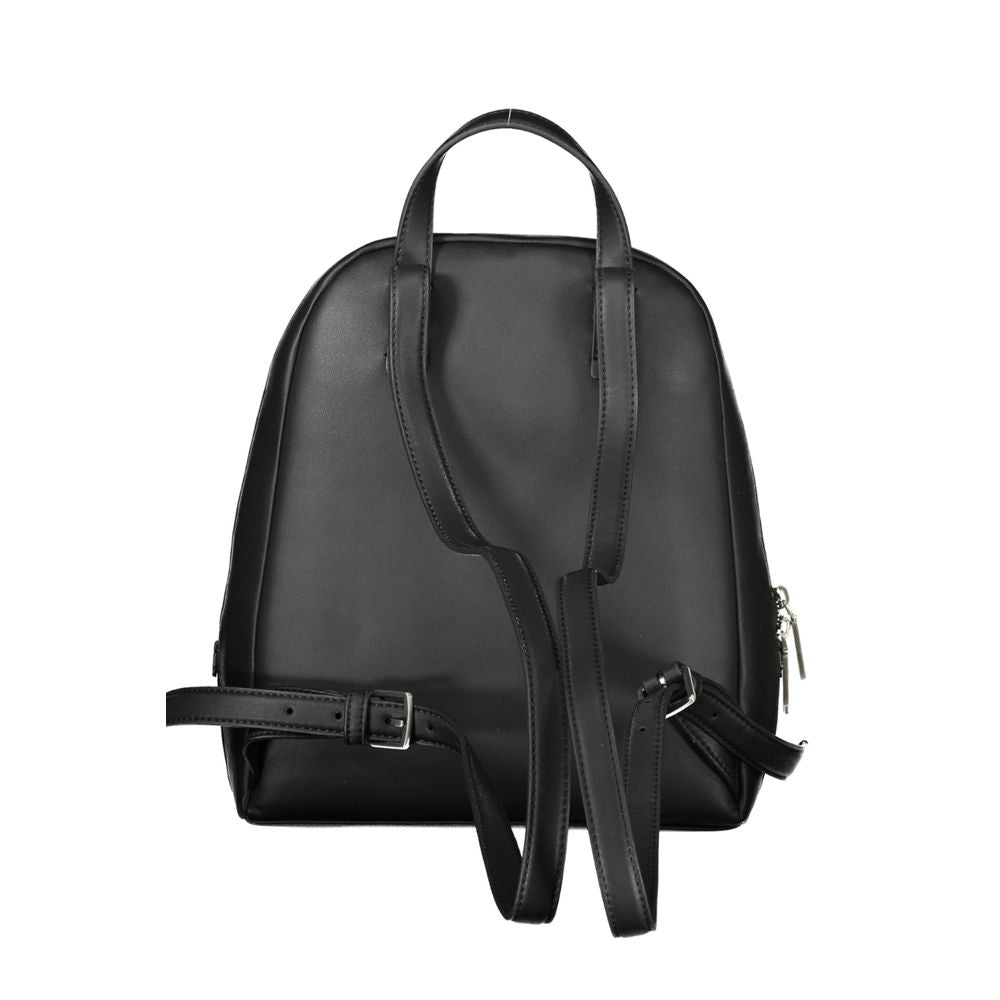 Schwarzer Polyester-Rucksack
