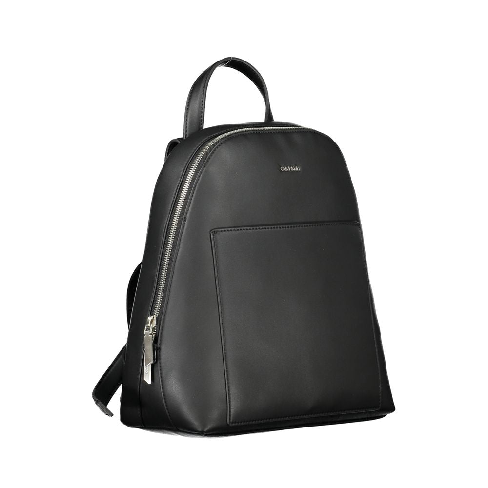 Schwarzer Polyester-Rucksack