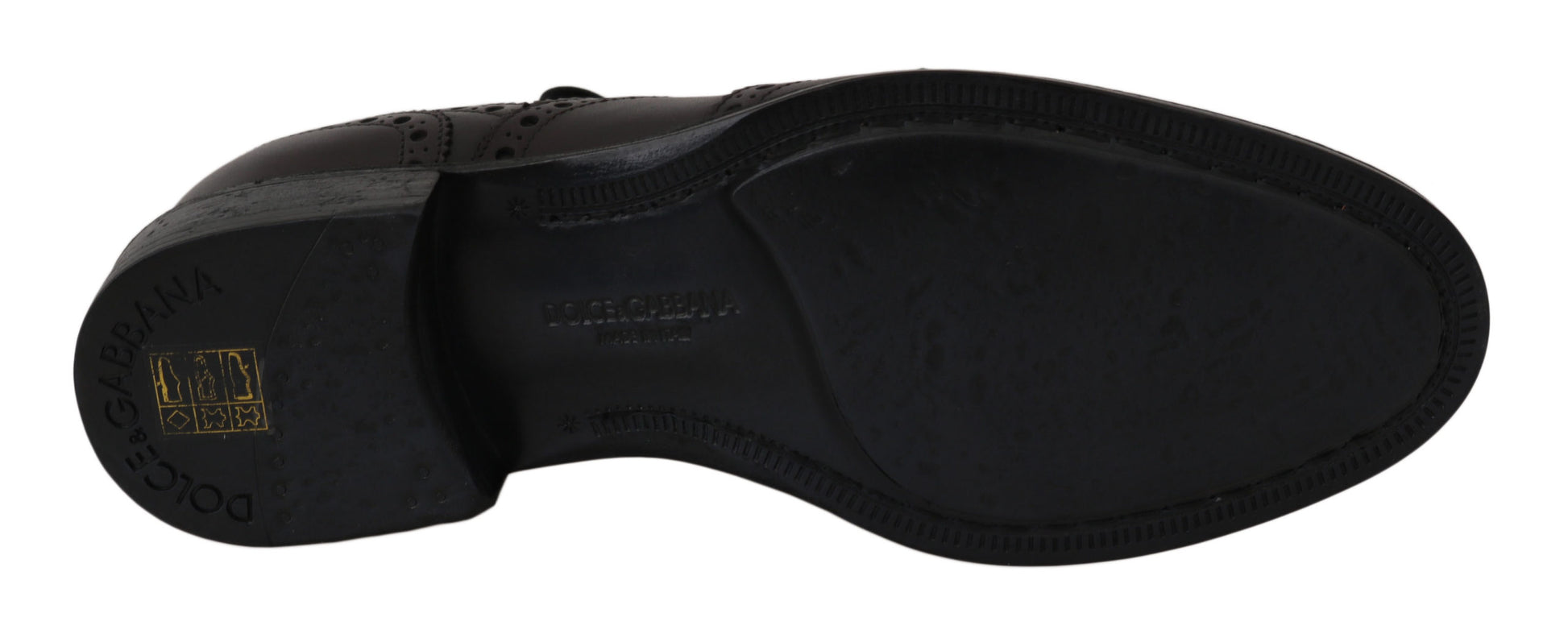 Schwarze Oxford-Schuhe aus Leder mit Flügelkappe