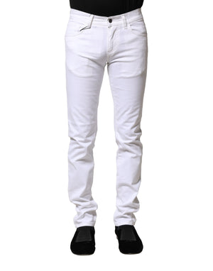 Weiße Skinny-Jeans aus Baumwolle für Herren