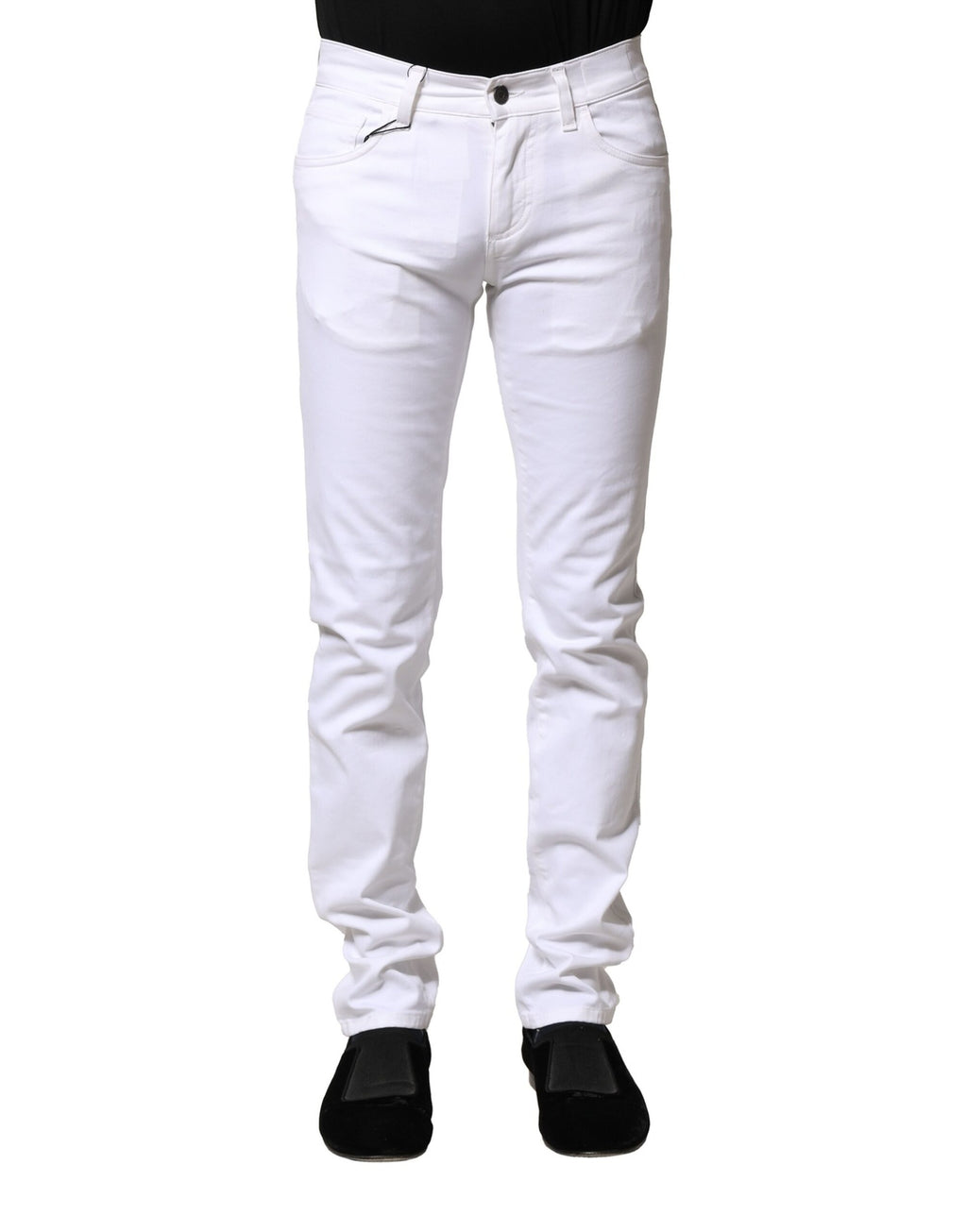 Weiße Skinny-Jeans aus Baumwolle für Herren