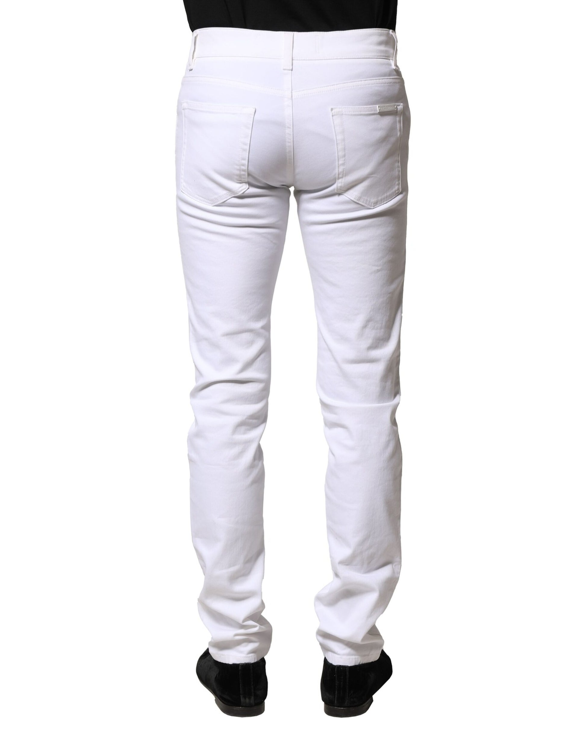 Weiße Skinny-Jeans aus Baumwolle für Herren