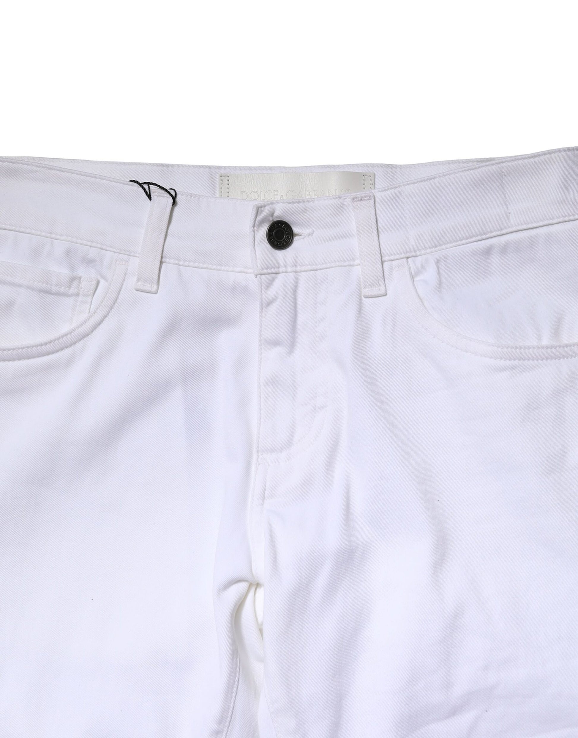 Weiße Skinny-Jeans aus Baumwolle für Herren