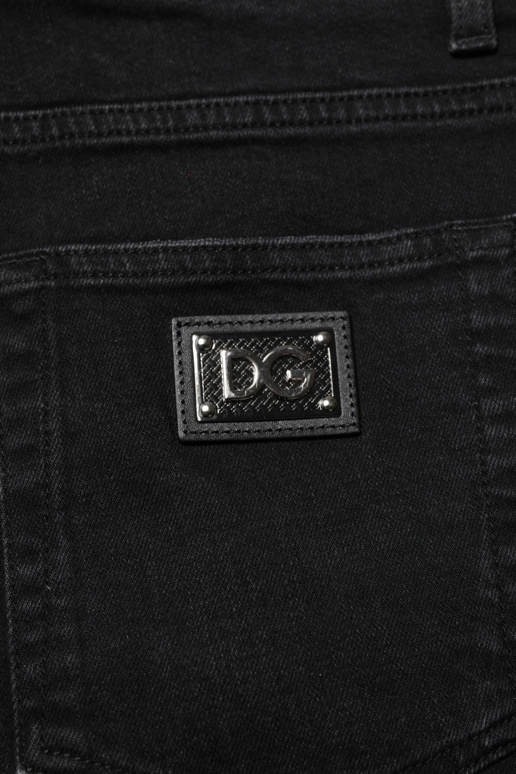 Schwarze Skinny-Jeans aus Baumwolle