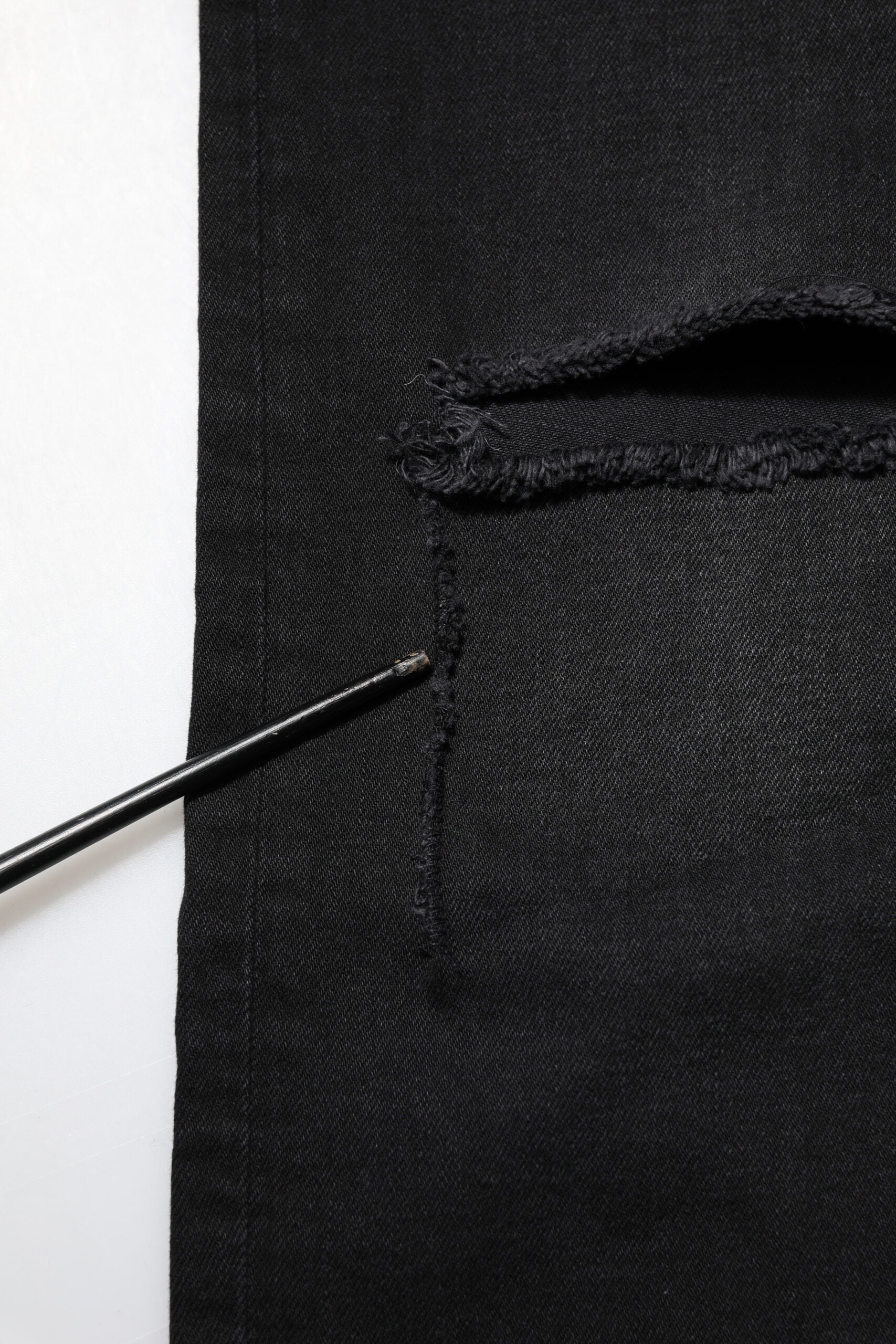 Schwarze Skinny-Jeans aus Baumwolle