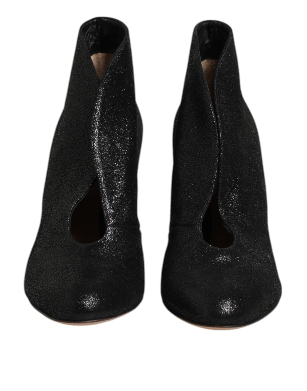 Metallic Schwarz Pumps Stiletto Heels