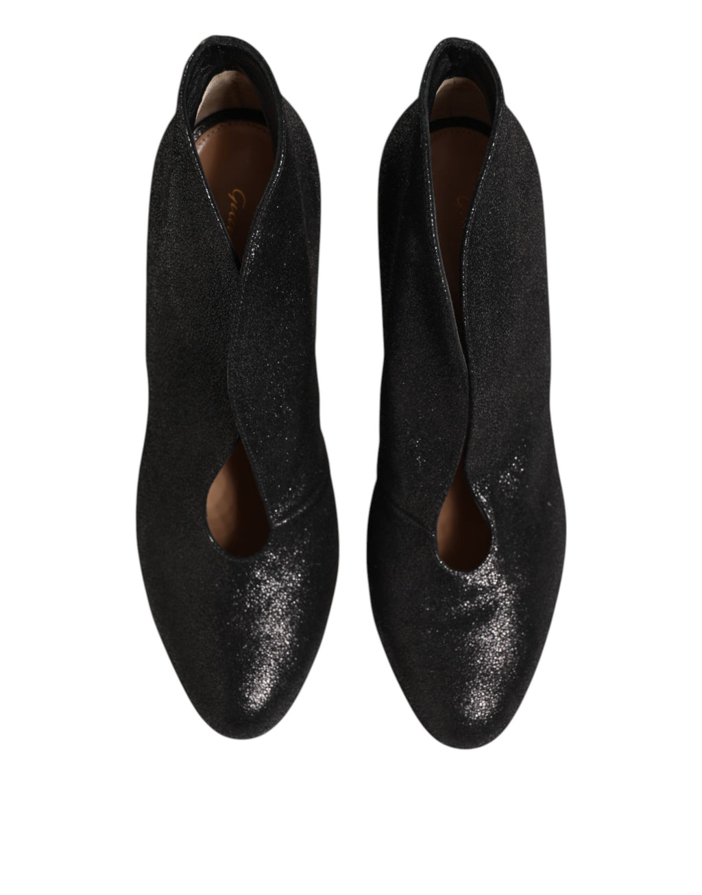 Metallic Schwarz Pumps Stiletto Heels