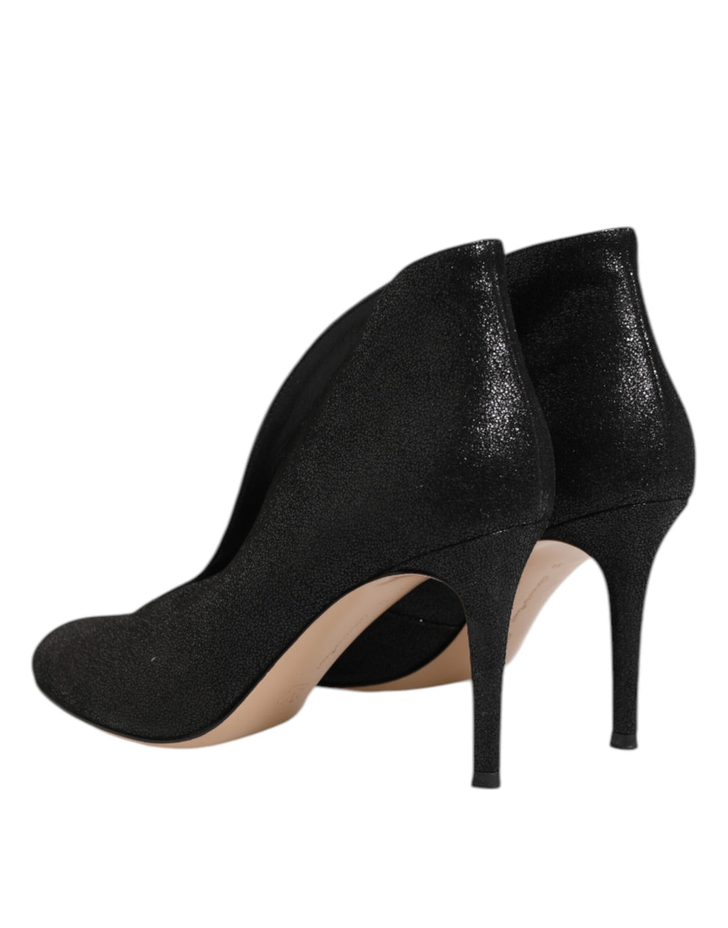 Metallic Schwarz Pumps Stiletto Heels